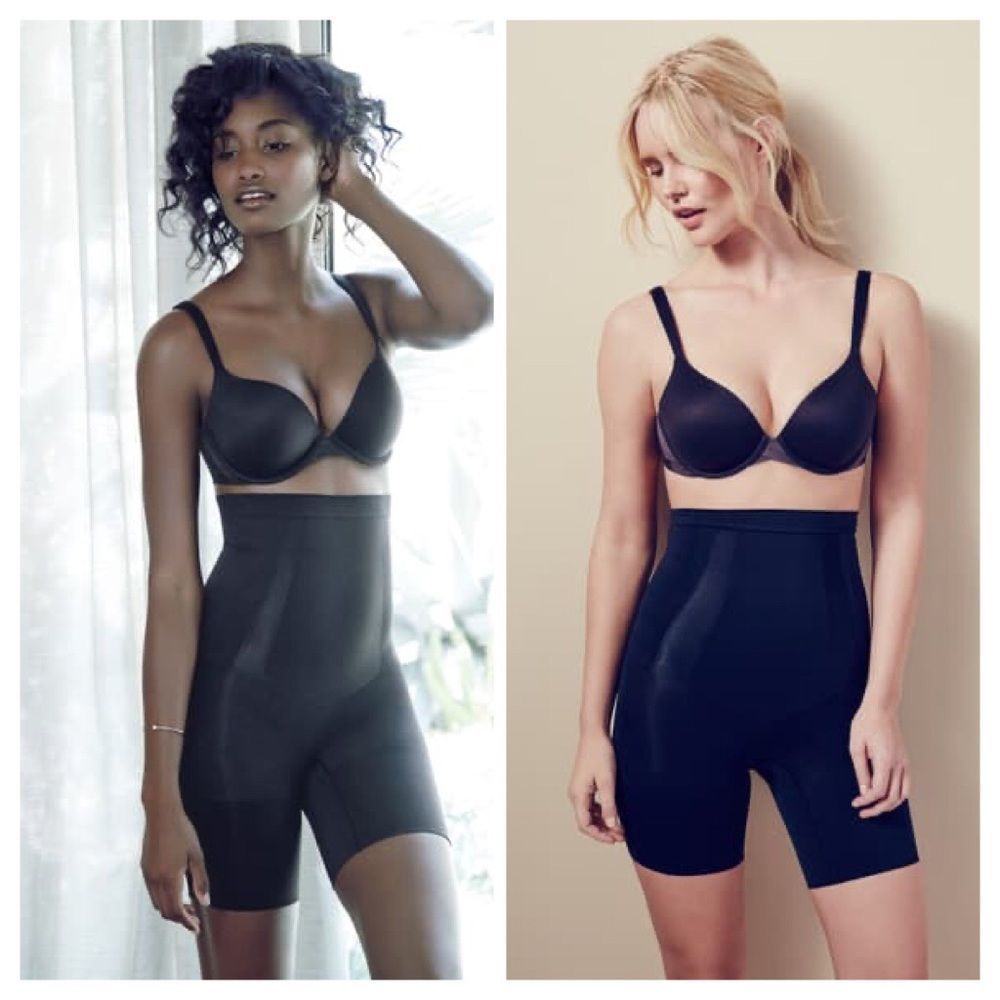Spanx Oncore High Waist Mid Thigh Shaper size Small in Black.